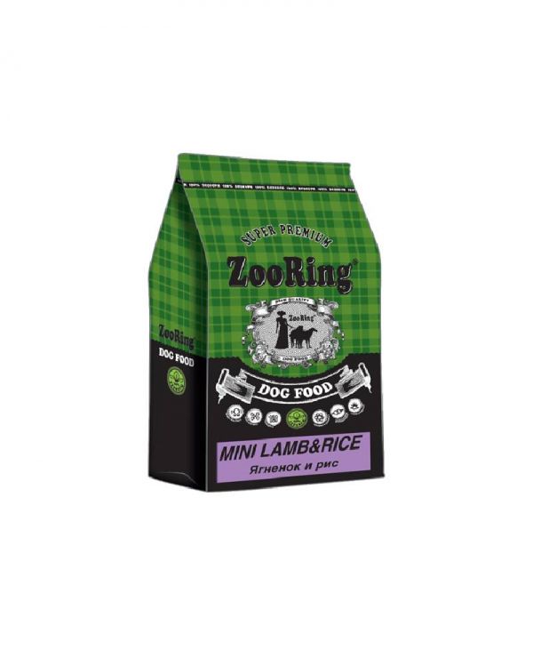 Корм ZooRing Mini Lamb Rice Ягненок и рис для щенков и взрослых собак мини пород